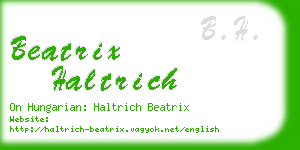 beatrix haltrich business card